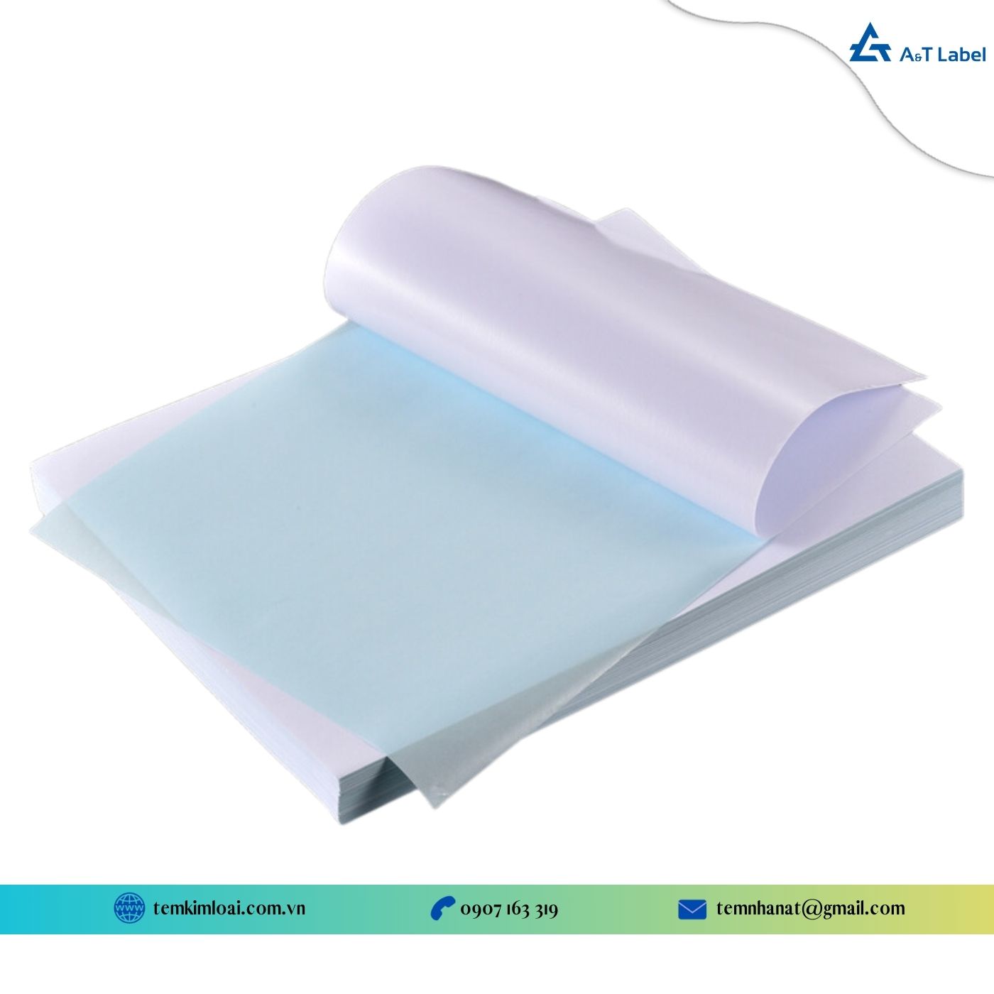 Giấy in decal a4 đế xanh Giấy in decal a4 đế xanh
