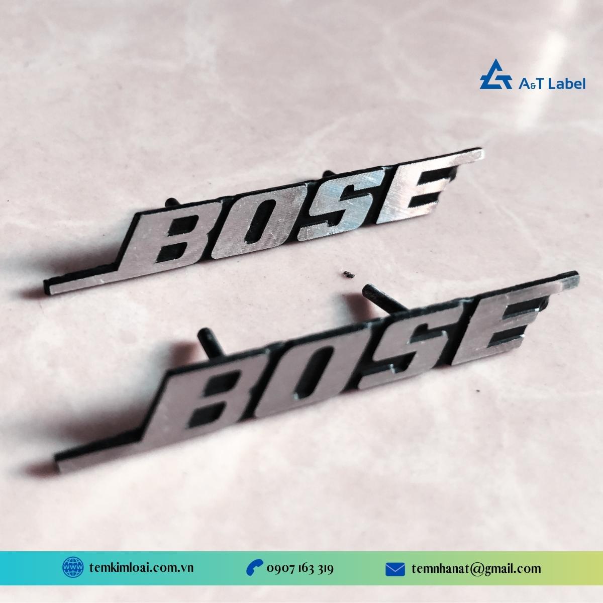 Hợp kim nhôm làm logo loa Bose